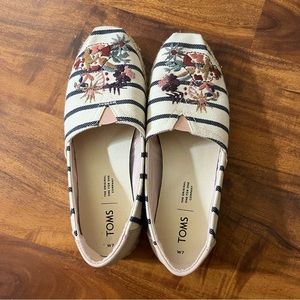 toms striped embroidered alpargatas